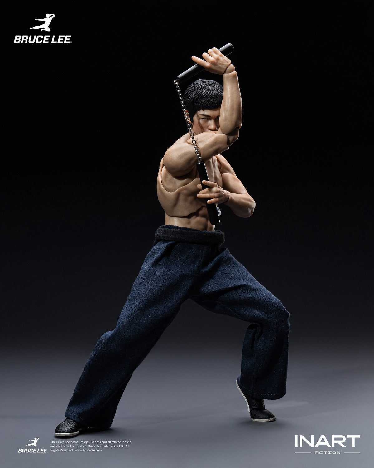 INART Action "Enter The Dragon" Bruce Lee (Kung fu suit) 1/12 Scale Action Figure