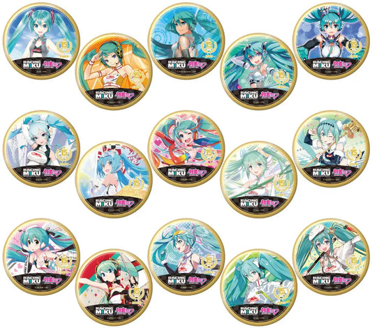 Hatsune Miku GT Project 15th Anniversary Trading Big Metallic Can Badge
