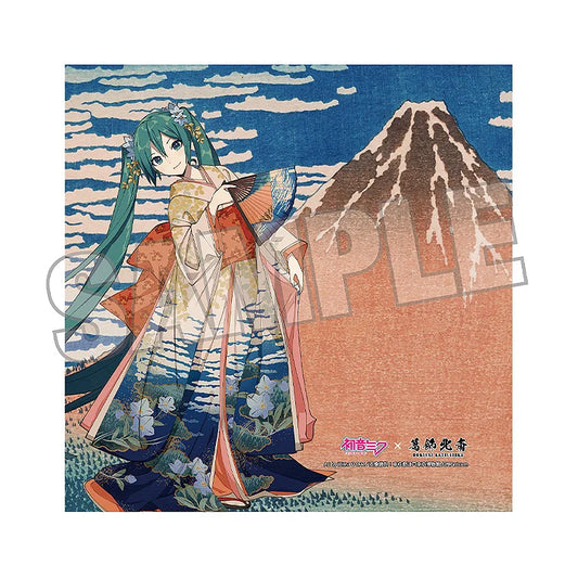 Hatsune Miku x Hokusai Katsushika iXima Hand Towel Fine Wind, Clear Morning